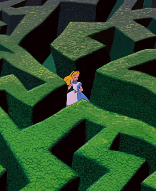 alice wonderland maze